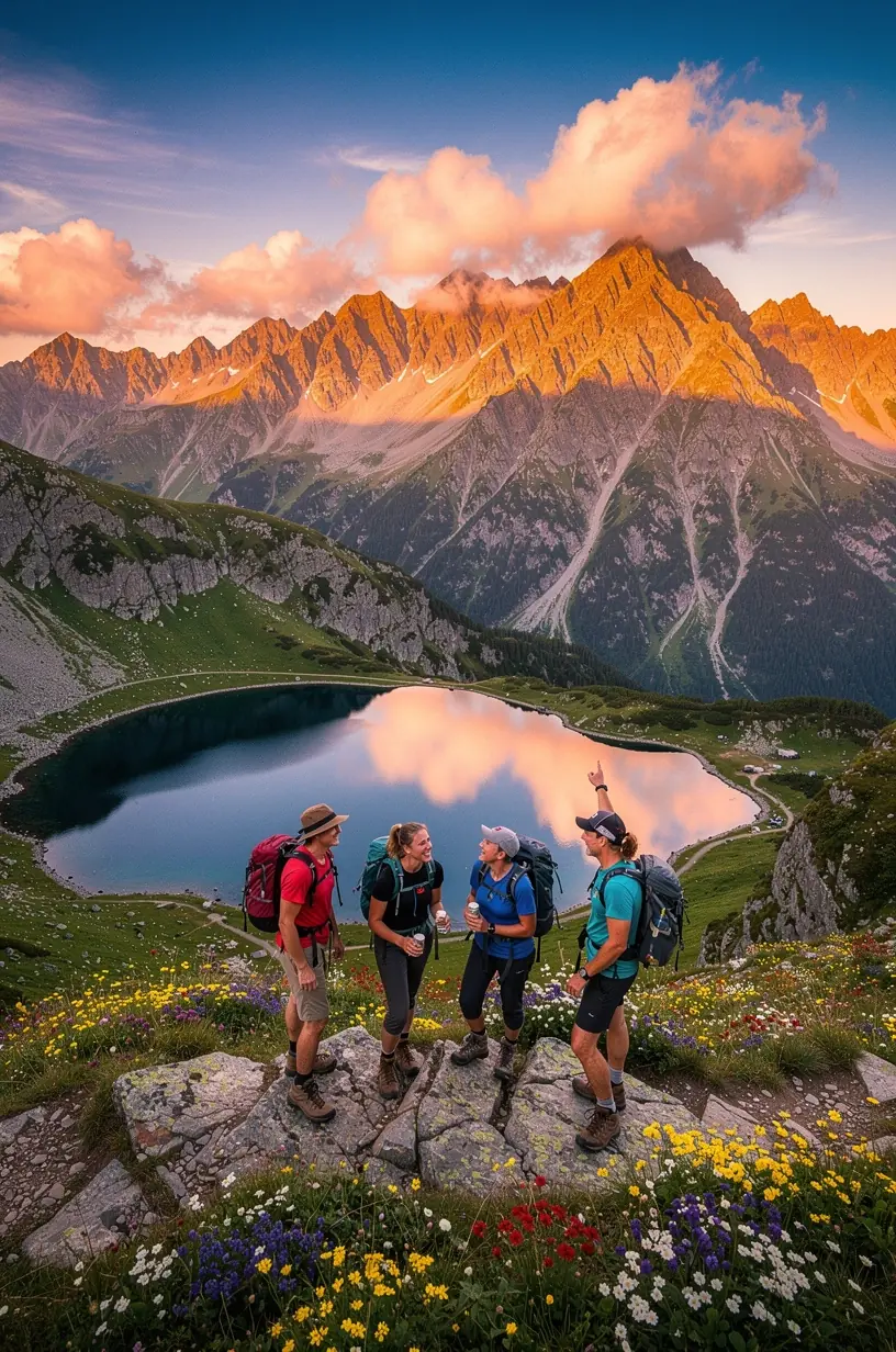 Turisti objavujúci kultúrne pamiatky a prírodné krásy v srdci Slovenska počas letnej sezóny.